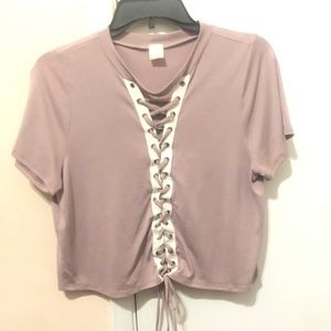 Lavender crop top